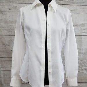 White button down with tags